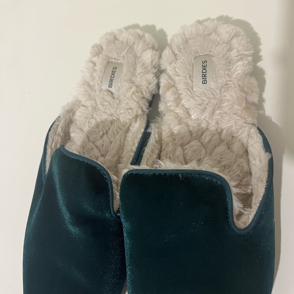 Birdies - The Phoebe - Emerald Faux Fur Slippers - Picture 8 of 11